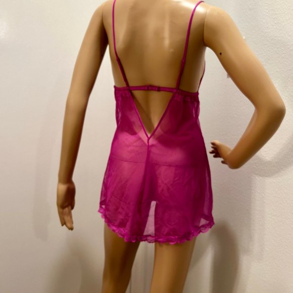 Vintage Victoria's Secret Lace Appliqué Babydoll - Picture 4 of 9